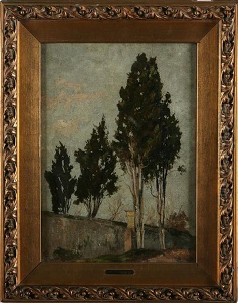 Campagna Brianzola Oil Painting by Mose di Giosue Bianchi