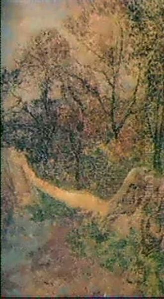 Sottobosco Oil Painting by Mose di Giosue Bianchi