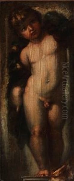 Standing Putto Oil Painting by Charles Bianchini