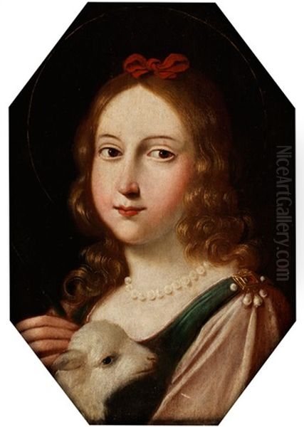 Die Heilige Agnes Oil Painting by Baccio (Bartolommeo) del Bianco