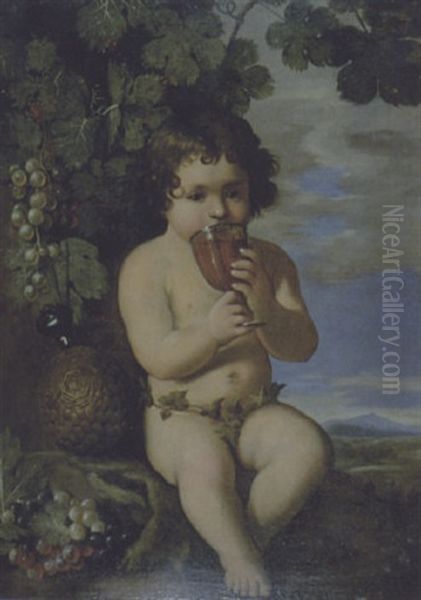 Der Junge Bacchus Oil Painting by Baccio (Bartolommeo) del Bianco