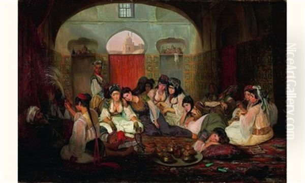 Le Serail Oil Painting by Francois Auguste Biard