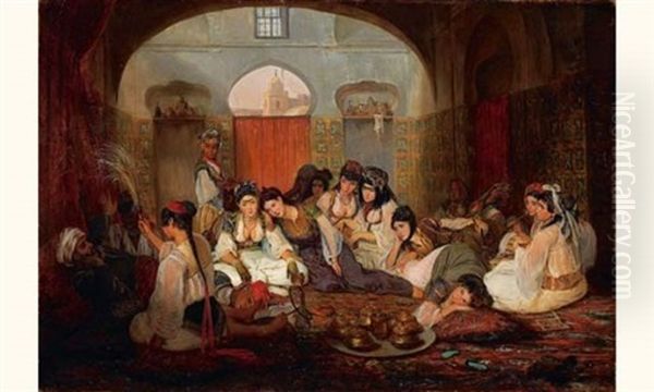 Le Serail Oil Painting by Francois Auguste Biard