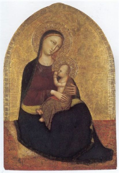 Madonna Dell'umilta Oil Painting by  Bicci di Lorenzo