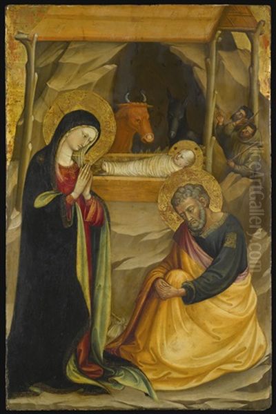 The Nativity Oil Painting by Lorenzo di Bicci