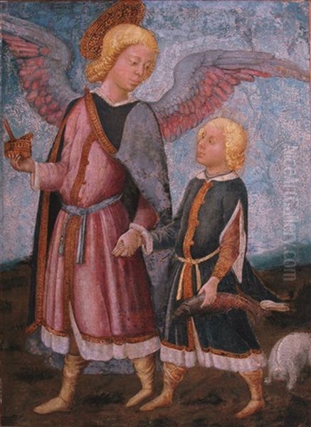 Tobias And The Angel Oil Painting by Neri di Bicci