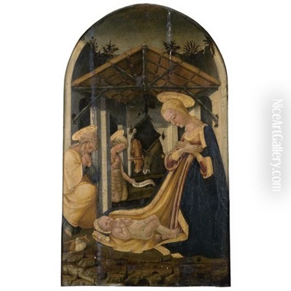 The Nativity Oil Painting by Neri di Bicci