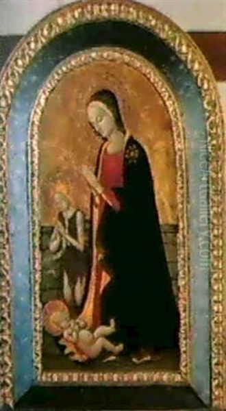 La Madonna Col Bambino E San Giovannino Oil Painting by Neri di Bicci