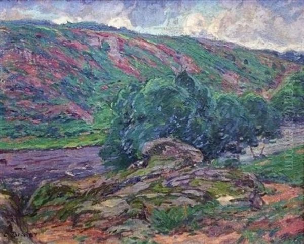 Landscape by Charles Theodore Bichet