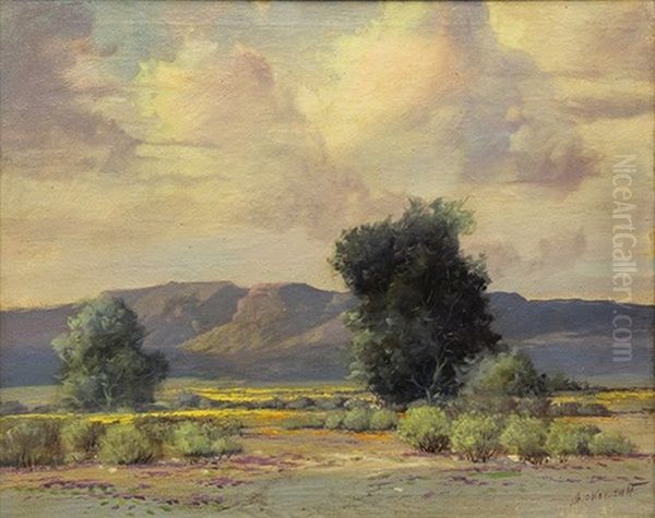 Purple Desert Oil Painting by George Sanders Bickerstaff