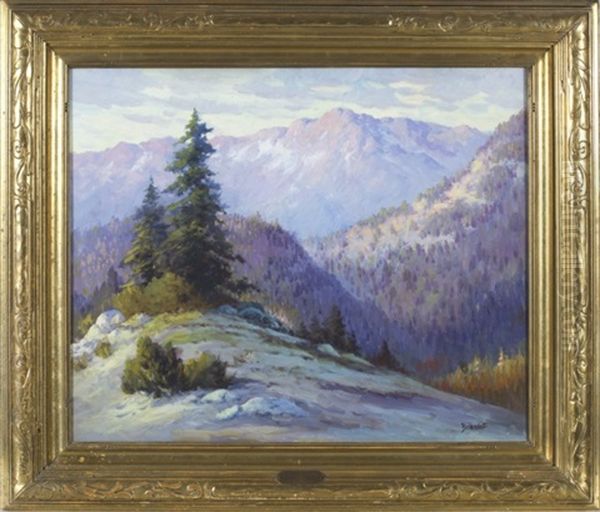 Purple Canyon Oil Painting by George Sanders Bickerstaff