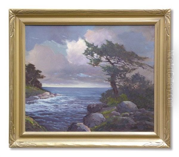 Coastal Landscape Oil Painting by George Sanders Bickerstaff