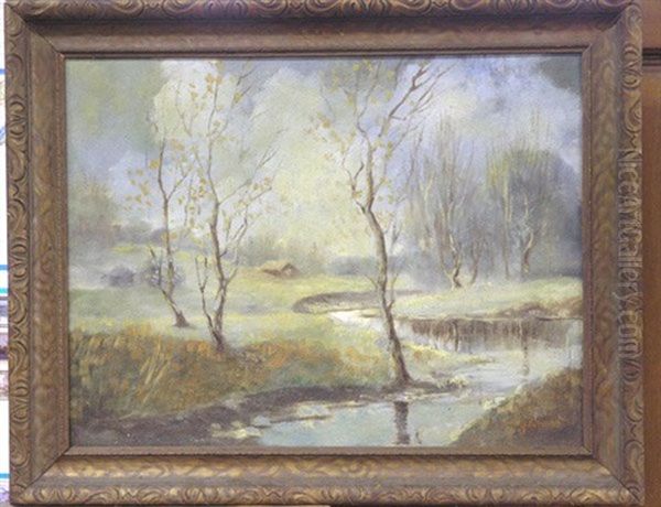 Meandering Creek Oil Painting by George Sanders Bickerstaff