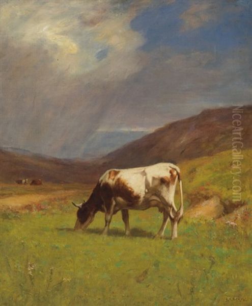 Pasturelands Oil Painting by Albion Harris Bicknell