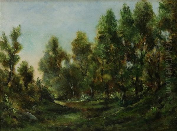 Summer Landscapes (pair) Oil Painting by Frank Alfred Bicknell