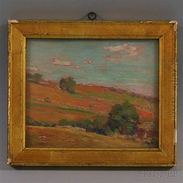 A Connecticut Pasture Oil Painting by Frank Alfred Bicknell