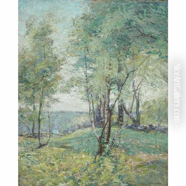 A May Morning Oil Painting by Frank Alfred Bicknell