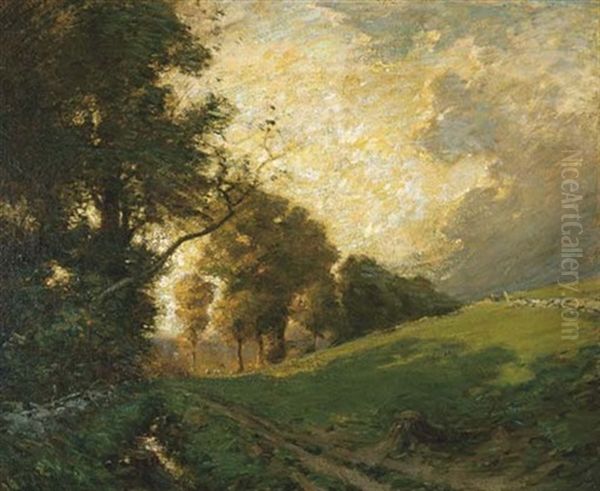 Twilight Oil Painting by Frank Alfred Bicknell