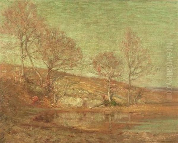 Connecticut Landscape Oil Painting by Frank Alfred Bicknell