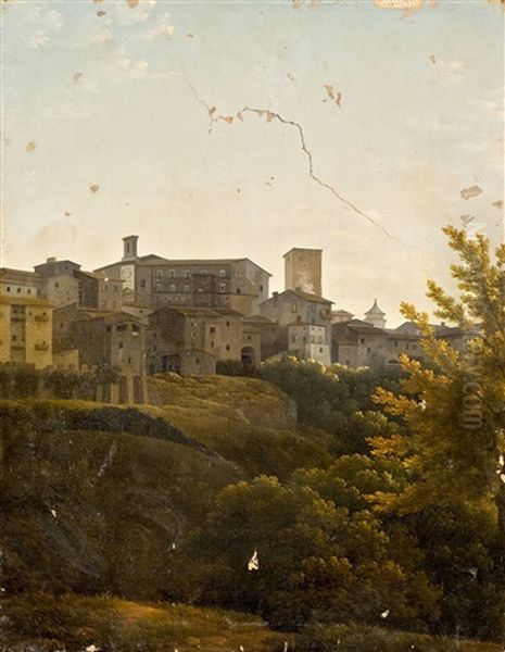 Vue D'une Partie De La Ville De Marino Du Cote De La Foret Oil Painting by Jean Joseph Xavier Bidault