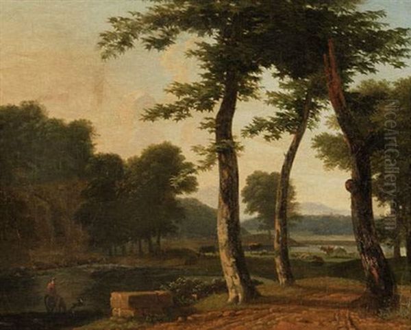 Paysage Champetre Oil Painting by Jean Joseph Xavier Bidault