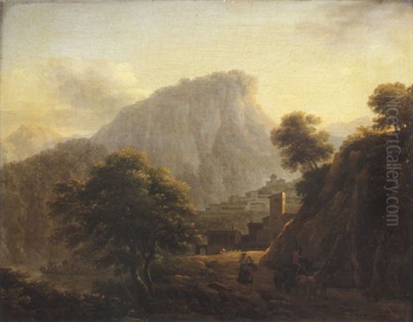 Paysage De La Campagne Italienne Oil Painting by Jean Joseph Xavier Bidault