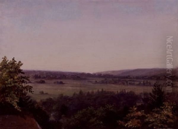 An Extensive Landscape Oil Painting by Jean Joseph Xavier Bidault