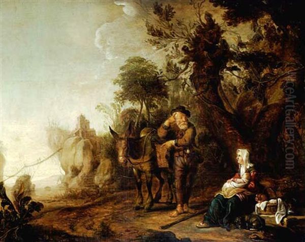 Ruhe Auf Der Flucht Oil Painting by Cornelis de Bie