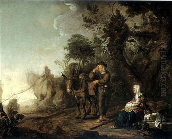 Ruhe Auf Der Flucht Oil Painting by Cornelis de Bie