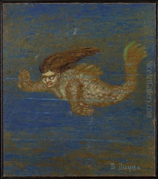 Sirene Oil Painting by Boleslaw Biegas