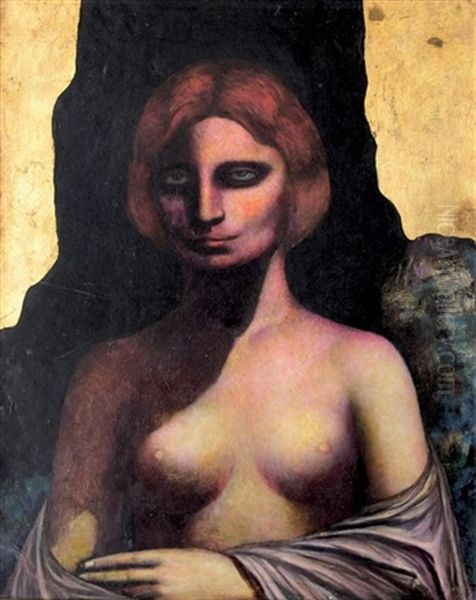 Buste De Femme Oil Painting by Boleslaw Biegas