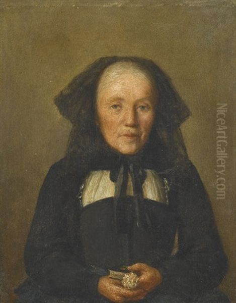 Portrat Von Anna Barbara Brugger Oil Painting by Karl August Bielchowski