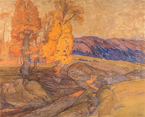 Paysage Automnal Saviesan by Ernest Bieler