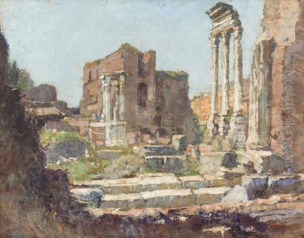 Foro Romano Oil Painting by Lidio Ajmone