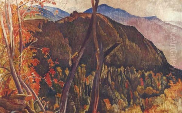 Herbstlandschaft Oil Painting by Ernest Bieler