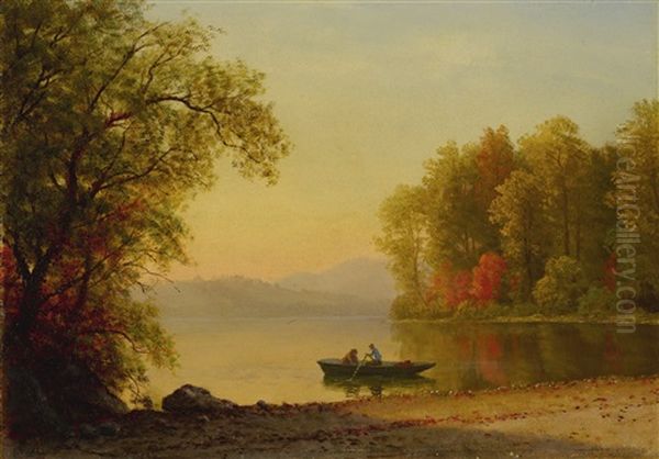 Autumn On The Lake Oil Painting by Albert Bierstadt