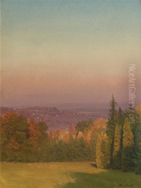 Morning - Summit, New Jersey From Hotel Oil Painting by Albert Bierstadt