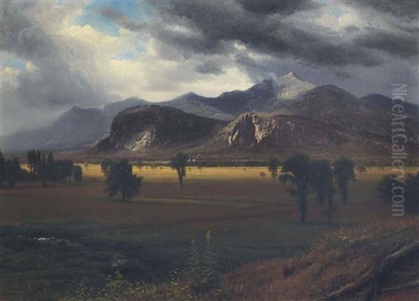 Storm Over Conway Meadow, New Hampshire Oil Painting by Albert Bierstadt