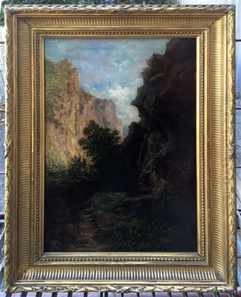 Yosemite Forest Oil Painting by Albert Bierstadt