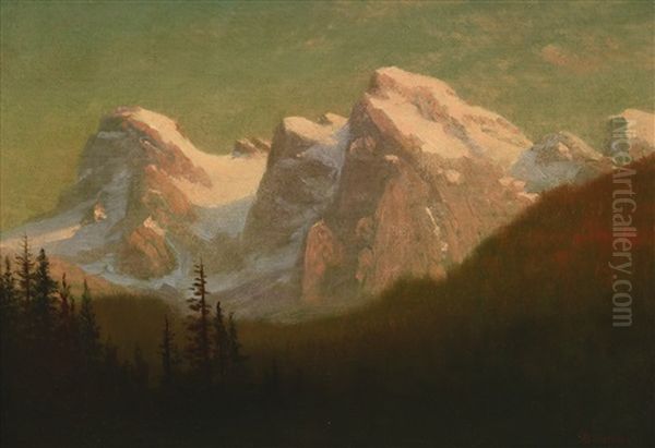 Late Afternoon Sun Oil Painting by Albert Bierstadt