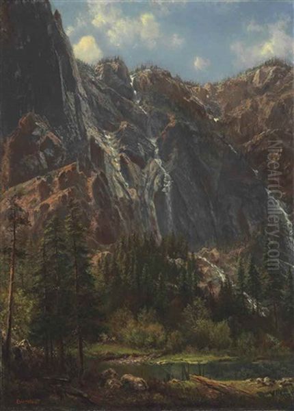 White Mountain Oil Painting by Albert Bierstadt