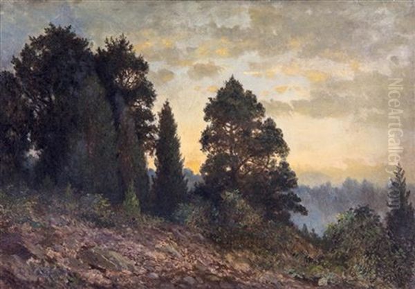 Cedar Knoll,  Fishkill Landing Oil Painting by Albert Bierstadt