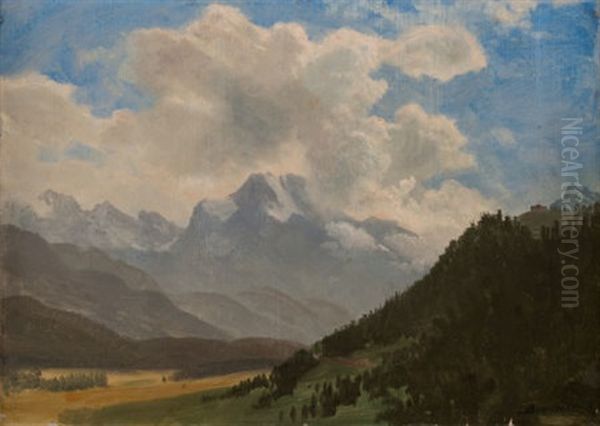 Sunny Day Oil Painting by Albert Bierstadt