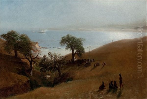 Monterey, California Oil Painting by Albert Bierstadt