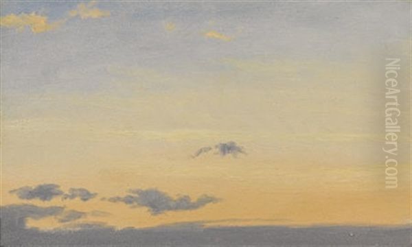 Sky (study) Oil Painting by Albert Bierstadt