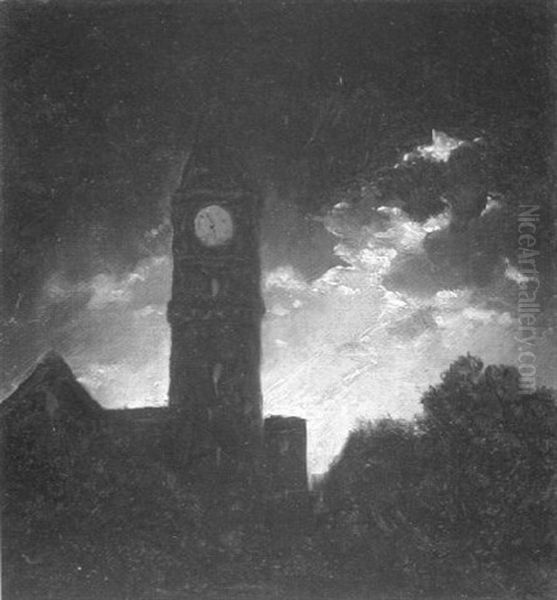 The Steeple Clock by Albert Bierstadt