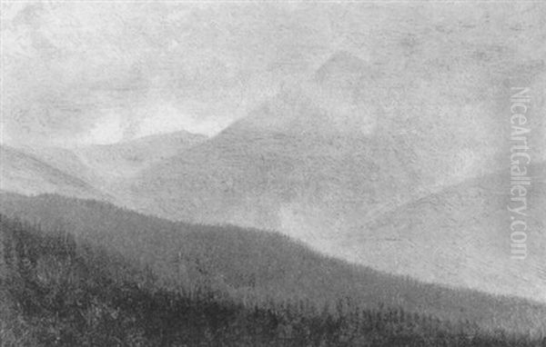 White Mountains Oil Painting by Albert Bierstadt