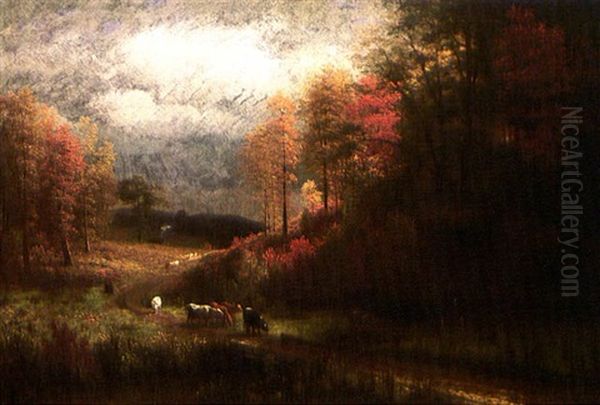 Rainy Day In Autumn Oil Painting by Albert Bierstadt