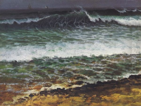 Wave Oil Painting by Albert Bierstadt