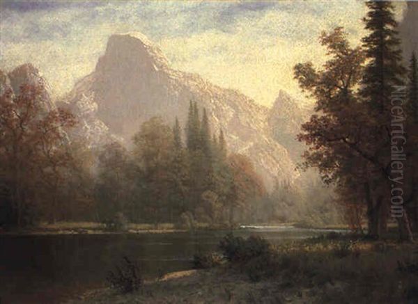 Half Dome: Yosemite Oil Painting by Albert Bierstadt